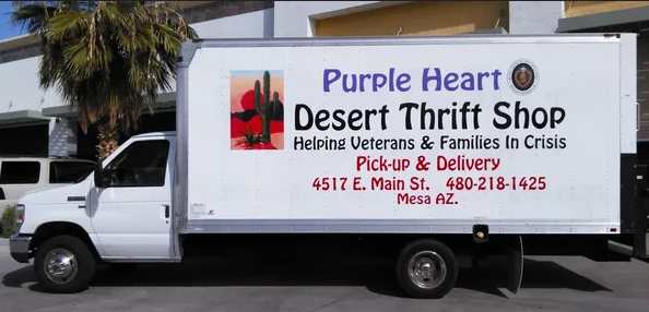 Schedule Donation Pickup for Purple Heart Desert Thrift Shop